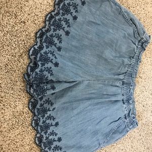 Gap Kids, jean shorts, with embroidered flowers